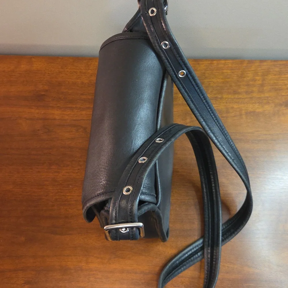 Coach Rambler's Legacy 9067 Leather Shoulder Crossbody Bag Purse Black Vintage - Picture 5 of 15